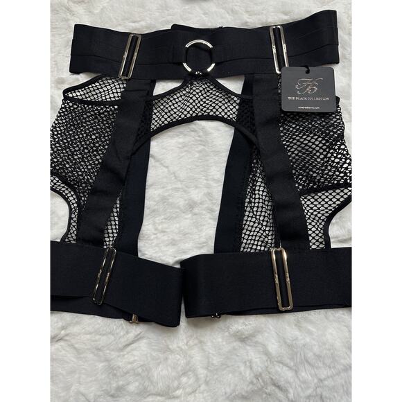 RARE🔥 Honey Birdette AXL🖤 Black Fishnet Garter XS - Picture 2 of 3